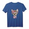 Sphynx Cat Shirt – Süße haarlose Katze mit Blumen T-Shirt, perfektes Geschenk für Katzenliebhaber & Tierfreunde