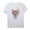 Sphynx Cat Shirt – Süße haarlose Katze mit Blumen T-Shirt, perfektes Geschenk für Katzenliebhaber & Tierfreunde