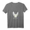 Damen Sphynx Katze T-Shirt ohne Fell, Kätzchen Design mit V-Ausschnitt – Perfektes Geschenk für Katzenliebhaber
