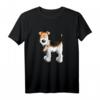 Happy Foxterrier mit Spielzeug T-Shirt – Lustiges Hundemotiv Geschenk für Hundeliebhaber, Kinder, Damen & Herren