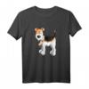 Happy Foxterrier mit Spielzeug T-Shirt – Lustiges Hundemotiv Geschenk für Hundeliebhaber, Kinder, Damen & Herren