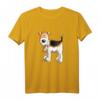 Happy Foxterrier mit Spielzeug T-Shirt – Lustiges Hundemotiv Geschenk für Hundeliebhaber, Kinder, Damen & Herren