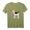 Happy Foxterrier mit Spielzeug T-Shirt – Lustiges Hundemotiv Geschenk für Hundeliebhaber, Kinder, Damen & Herren