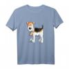Happy Foxterrier mit Spielzeug T-Shirt – Lustiges Hundemotiv Geschenk für Hundeliebhaber, Kinder, Damen & Herren
