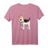 Happy Foxterrier mit Spielzeug T-Shirt – Lustiges Hundemotiv Geschenk für Hundeliebhaber, Kinder, Damen & Herren
