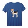 Happy Foxterrier mit Spielzeug T-Shirt – Lustiges Hundemotiv Geschenk für Hundeliebhaber, Kinder, Damen & Herren