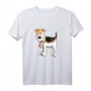 Happy Foxterrier mit Spielzeug T-Shirt – Lustiges Hundemotiv Geschenk für Hundeliebhaber, Kinder, Damen & Herren