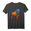 Farbfrohes Axolotl Splash Art Tierliebhaber T-Shirt – Lustiges Schwanzlurch Motiv für Aquaristik- und Amphibienfans, perfekte Geschenkidee
