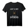 Nur ein Junge der Spinnen liebt Arachnid T-Shirt – Perfektes Geschenk zu Weihnachten, Halloween & Geburtstag für Spinnen- und Tierliebhaber