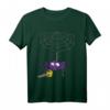 Lustiges lila Spinne mit Laubbläser T-Shirt – Humorvolles Tier- und Gartenarbeit-Shirt für Spinnenliebhaber, Satire-Fans und Menschen mit Arachnophobie