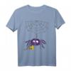 Lustiges lila Spinne mit Laubbläser T-Shirt – Humorvolles Tier- und Gartenarbeit-Shirt für Spinnenliebhaber, Satire-Fans und Menschen mit Arachnophobie