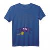 Lustiges lila Spinne mit Laubbläser T-Shirt – Humorvolles Tier- und Gartenarbeit-Shirt für Spinnenliebhaber, Satire-Fans und Menschen mit Arachnophobie