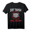 Pentagramm Waschbär Teufel Eat Trash Hail Satan T-Shirt – Okkultes Metal-Design für Satanisten, Goths & Festivalfans