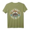 Eat Trash Hail Satan Raccoon T-Shirt – Provokantes Satanistisches Tiermotiv für Rock, Metal & Halloween Partys