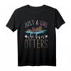 Nur ein Mädchen das Otter liebt T-Shirt – Süßes Otter Design für Tierfans, Zoo-Fans und Otter-Liebhaberinnen