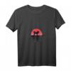 Damen Tibetischer Mastiff T-Shirt mit japanischem Sonnenuntergang - Retro Hundedesign in Rot mit V-Ausschnitt, ideal als Geschenk für Hundeliebhaber
