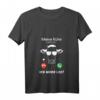 Damen Kuh T-Shirt mit V-Ausschnitt - Landwirt Geschenk für Bauern, Tierliebhaber & Traktorfans mit Spruch 'Meine Kühe rufen an'