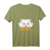 Damen Cat Boo Ghost Lustiges Halloween Tier Haustier T-Shirt mit V-Ausschnitt – Perfekt für Katzenliebhaber, Kinder & Halloween Kostümideen
