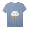 Damen Cat Boo Ghost Lustiges Halloween Tier Haustier T-Shirt mit V-Ausschnitt – Perfekt für Katzenliebhaber, Kinder & Halloween Kostümideen