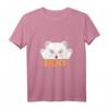 Damen Cat Boo Ghost Lustiges Halloween Tier Haustier T-Shirt mit V-Ausschnitt – Perfekt für Katzenliebhaber, Kinder & Halloween Kostümideen