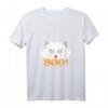 Damen Cat Boo Ghost Lustiges Halloween Tier Haustier T-Shirt mit V-Ausschnitt – Perfekt für Katzenliebhaber, Kinder & Halloween Kostümideen