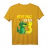 Kinder Krokodil 3. Geburtstag Alligator T-Shirt – Coole Geburtstagskleidung für Dreijährige mit Reptilienmotiv