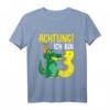 Kinder Krokodil 3. Geburtstag Alligator T-Shirt – Coole Geburtstagskleidung für Dreijährige mit Reptilienmotiv