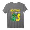 Kinder Krokodil 3. Geburtstag Alligator T-Shirt – Coole Geburtstagskleidung für Dreijährige mit Reptilienmotiv