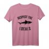 Shark Ocean Animal Rights T-Shirt - Respect The Locals, Perfektes Geschenk für Meeresschutz- und Shark-Liebhaber