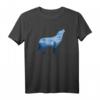 Einsamer Wolf Heult - Silhouette mit Mond und Kaktus - Tier- und Naturliebhaber T-Shirt als Geschenkidee