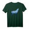 Einsamer Wolf Heult - Silhouette mit Mond und Kaktus - Tier- und Naturliebhaber T-Shirt als Geschenkidee