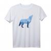 Einsamer Wolf Heult - Silhouette mit Mond und Kaktus - Tier- und Naturliebhaber T-Shirt als Geschenkidee