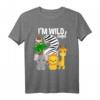 I'm Wild and 2 - Safari Tier Geburtstag T-Shirt für 2-Jährige Kinder, Zoo- und Dschungel-Motto, Geschenkidee für Jungen und Mädchen