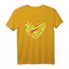 Helles Pink & Grünes Zebra Muster Herz / Wildes Tier T-Shirt – Vintage Design für Verliebte & Tierliebhaber