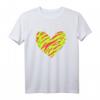 Helles Pink & Grünes Zebra Muster Herz / Wildes Tier T-Shirt – Vintage Design für Verliebte & Tierliebhaber