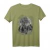 T-Shirt mit drei heulenden Wölfen und Vollmond - Kreatives Wolf Tiermotiv, ideales Geschenk für Wolf Liebhaber