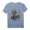 T-Shirt mit drei heulenden Wölfen und Vollmond - Kreatives Wolf Tiermotiv, ideales Geschenk für Wolf Liebhaber