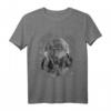 T-Shirt mit drei heulenden Wölfen und Vollmond - Kreatives Wolf Tiermotiv, ideales Geschenk für Wolf Liebhaber
