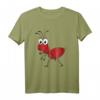 Lustiges rote Ameise Tier Geschenk T-Shirt für Mann, Frau & Kinder – Perfekt für Weihnachten, Geburtstag & als humorvolles Tiermotiv-Shirt