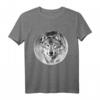 Wolf Motiv Vollmond T-Shirt mit Wölfen und Rudel - Raubtier-Design für Tier- und Naturliebhaber