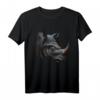 Nashorn Kunstwerk - Tier Motiv T-Shirt für Tierliebhaber, Freunde & Familie | Zoo Nashorn Design