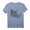 Nashorn Kunstwerk - Tier Motiv T-Shirt für Tierliebhaber, Freunde & Familie | Zoo Nashorn Design