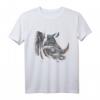 Nashorn Kunstwerk - Tier Motiv T-Shirt für Tierliebhaber, Freunde & Familie | Zoo Nashorn Design