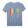 Retro Schneeleopard T-Shirt Geschenk - Lustiges Tiermotiv für Kinder, Erwachsene & Tierliebhaber zu Weihnachten, Geburtstag, Valentinstag, Vatertag & Muttertag
