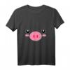 Schwein Gesicht Fun T-Shirt - Lustiges Tier Kinder T-Shirt für Halloween, Geburtstag & Weihnachten, Perfekt für Tierfreunde mit Humor