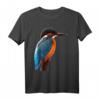 Vogel Tier Motiv Eisvogel Tiergesicht T-Shirt - Klassisch geschnitten mit doppeltem Saum, perfekt für Tier- und Naturliebhaber