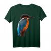 Vogel Tier Motiv Eisvogel Tiergesicht T-Shirt - Klassisch geschnitten mit doppeltem Saum, perfekt für Tier- und Naturliebhaber