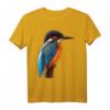 Vogel Tier Motiv Eisvogel Tiergesicht T-Shirt - Klassisch geschnitten mit doppeltem Saum, perfekt für Tier- und Naturliebhaber