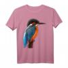 Vogel Tier Motiv Eisvogel Tiergesicht T-Shirt - Klassisch geschnitten mit doppeltem Saum, perfekt für Tier- und Naturliebhaber