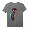 Vogel Tier Motiv Eisvogel Tiergesicht T-Shirt - Klassisch geschnitten mit doppeltem Saum, perfekt für Tier- und Naturliebhaber